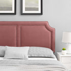 Modway Cynthia Performance Velvet King/California King Headboard - Dusty Rose-Performance Velvet