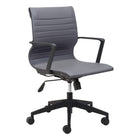 Zuo Stacy Office Chair - Dark Grey-Tufted upholstery seat