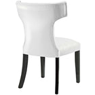 Modway Curve Vinyl Dining Chair - White - 2 Pack-Elegant Tapered Legs