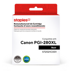 Staples Canon PGI-280XL Remanufactured Inkjet Cartridge - High Yield - Black-Black