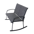 Dura Housewares Portland Double Rocker - Grey-Durable metal frame with PE rattan construction