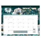 Cambridge 2027 Desk Pad - 17" H x 22" W - Teal Garden - Bilingual-12 months: January 2027 - December 2027