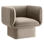 Modway Tate Performance Velvet Accent Chair - Taupe-Stain-Resistant Performance Velvet