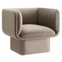 Modway Tate Performance Velvet Accent Chair - Taupe-Stain-Resistant Performance Velvet