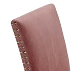 Modway Parcel Performance Velvet Dining Side Chairs - Dusty Rose - 2 Pack-10