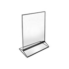 Azar Desktop/Countertop Top/Side Loading Acrylic Card Holder - Clear - 10 Pack (152799-BLK-10PK)-Black trim