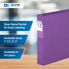 Davis Group Premium Economy Binder - D Ring - 1.5" - Purple - 6 Pack-D Ring, Non-Locking