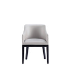 Manhattan Comfort Gansevoort 22.5" Modern Faux Leather Upholstered Dining Armchair - Light Grey - Set of 2-10