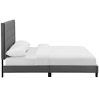 Modway Melanie Tufted Button Upholstered Performance Velvet Twin Platform Bed - Grey-Padded Tufted Button Twin Headboard
