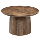 Modway Holloway 30" Round Wood Coffee Table - Walnut-Arrives Fully Assembled