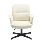 Homy Casa Adjustable Height Fabric Office Chair with Armrest-Beige-Adjustable Height: Easily customize the chair's height to your preference with the gas lift mechanism, ensuring optimal ergonomic support.

