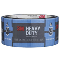 3M  2120-BL Heavy Duty Duct Tape - 1.88" W x 20 yd L - Blue-Multi-surface: Multipurpose tape with improved, industrial strength adhesive that securely bonds to metal, glass, plastic, cardboard/corrugate, and laminate