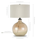 Hudson&Canal Laelia 24.75" Tall Table Lamp with Fabric Shade - Gold Luster Glass/White-Clean with a soft, dry cloth and no harsh chemicals or abrasive cleaning materials