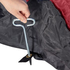 Outsunny 4 Person Ice Fishing Shelter - Pop-Up Ice Fishing Tent - Red-Built for 3-4 People
