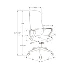 Monarch Specialties 7354 Ergonomic Fabric Office Chair - Black-10