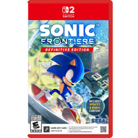 Sonic Frontiers: Definitive Edition for Nintendo Switch 2-The Comprehensive Experience  Experience Sonic's latest 3D adventure, featuring all game mode and content updates in one package. Beyond Sonic, play also as Tails, Amy, and Knuckles, each with their own unique abilities and fighting styles, in the "Final Horizon" Campaign. Enjoy bonus challenges, costumes, music, and much more via the "Sonic's Birthday Bash" and "Sights, Sound, and Speed" Content Updates. And take advantage of the improved framerate 
