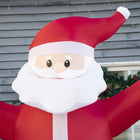 Outsunny 8' Lit Inflatable Santa Claus Holding Sign of Blessings Christmas Decoration-Certified IP44 polyester cloth is suited for indoor and outdoor use
