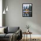 Winter Cottage - Framed Canvas - 22" x 31"-Ready to hang - arrives fully assembled
