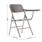 Flash Furniture Premium Steel Folding Chair with Left Handed Tablet Arm-Designed for Commercial Use