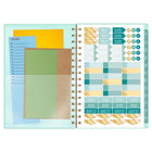 Cambridge 2027 Small Weekly/ Monthly Planner - 8-½" H x 6" W - Glimmer - Bilingual-One month per 2 page spread has open daily blocks a QuickNotes section and past/future month reference calendars
