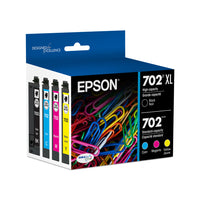 Epson T702 Ink Cartridge Combo Pack - High Capacity Black/Standard Capacity Colour CMY-Better quality than the lab