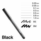 Copic Multiliner Inking Pens - Black B2 - Set of 9-Replaceable Nibs