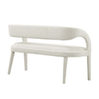 Modway Pinnacle Boucle Fabric Accent Bench - Ivory-Weight Capacity: 330 lbs.