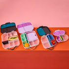 b.box Silicone Bento Tray Lunchbox - Forest-Care instructions: Dishwasher safe (top rack). Microwave and oven safe