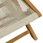 Modway Vienna Outdoor Patio Teak and Rope Folding Ottoman - Natural-8