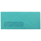 JAM Paper #10 Window Envelopes, 4 1/8 x 9.5, Brite Hue Sea Blue Recycled, 1000 Pack (5156478B)-Sea blue