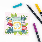 Tombow Dual Brush Pen, Tropical, 10/Pack-Brush Tip works like a Paint Brush to create fine, medium or bold strokes