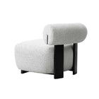 Manhattan Comfort Bartow 30.7" Mid-Century Modern Upholstered Accent Chair - Ivory and Black - 2 Pack-Made to Last. Commercial Grade Product
