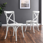 Modway Gear Dining Side Chair - White-Non-Marking Foot Caps