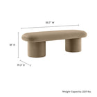 Modway Orla Performance Velvet Bench - Taupe-Dense Foam Seat