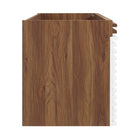 Modway Render 48" Single Sink Compatible Bathroom Vanity Cabinet - White/Walnut-Sink Basin Not Included
