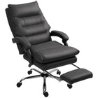 Vinsetto Executive Office Chair with Footrest and 6-Point Massage and Heat - Black-Six vibration massage points with five modes and lumbar heating to relax your body