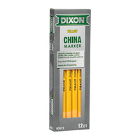 Dixon Industrial Phano China Markers - Yellow - 12 Pack-Excellent for use in various industries where a quality writing tool is necessary