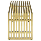 Modway Gridiron Medium Stainless Steel Bench - Gold-Easy to Clean