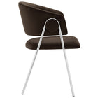 Modway Nella Upholstered Performance Velvet Dining Chair - Chocolate Brown - 2 Pack-Assembly Required