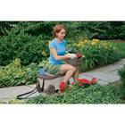 Suncast Garden Scooter - Taupe with Mocha Lid-Pull strap for easy transport 