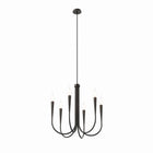 Modway Penrose 6-Light Chandelier - Black-Requires 6 E12 60W Lightbulbs