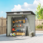 Outsunny 6' x 4' Outdoor Storage Shed with Lockable Door & 2 Vents - Grey-Two ventilation slots allow fresh air in
