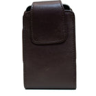 Ashlin Leather Catanzaro Universal Smart Phone Case for iPhone 5, 6, Samsung S4 - Dark Brown-UNIVERSAL Phone Case with flap closure & back clip. Fits : Smart phones : iPhone 4,4S & iPhone 5,5c,5S, iPhone 6 and Samsung Galaxy® models SII, SIII and S4