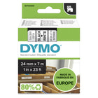 DYMO D1 Label Tape - 24mm (1") - Black on White (53713)-Dymo Standard D1 Tape