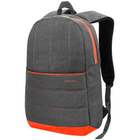 Vangoddy Grove Lightweight Casual Travel 15" Laptop Backpack - Grey/Orange-Fits laptops from 13.3 to 15.6 inches