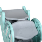 Qaba 3-in-1 Kids Slide and Rocking Horse - Green-Suitable for indoor and outdoor use, light for carry