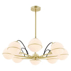 Modway Hanna 8-Light Chandelier - Opal/Gold-8-Light Chandelier