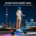 Gyrocopters Sceptre Electric Scooter for Adults & Teens - Speed 38 kmph - Range 40 km - APP - Black-An 800W peak motor delivers swift, near-silent acceleration fit for royalty, conquering 20% inclines without surrendering momentum