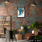 Macklin Celebrini San Jose Sharks - Framed Canvas - 22" x 31"-Officially licensed by the NHL and NHLPA