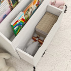 Qaba Kids Bookshelf with 3 Tier Display Shelves, Drawer for Nursery - White-Suitable for kids aged 3-8 years old

